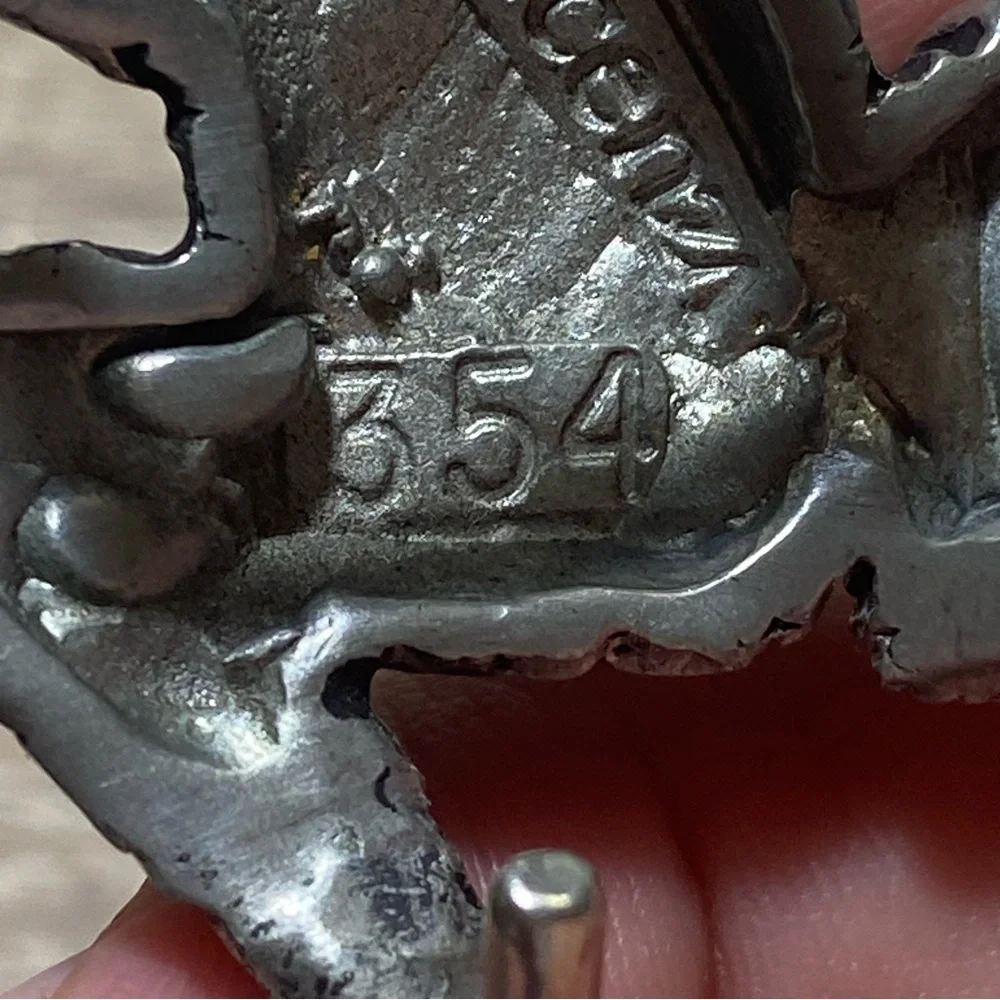 Vicenza silver tone frog buckle for kids belt,‎ see measurements on pics